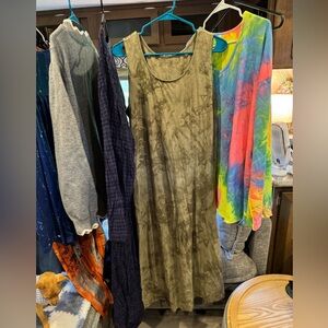 Susan Graver Olive Green Sleeveless Dress